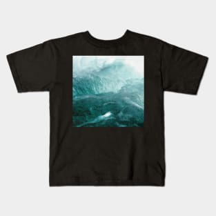 Blue Mountains Abstract Waves Kids T-Shirt